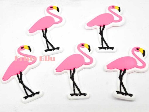 Apliques Emborrachado Para Laços e Tiaras Flamingo