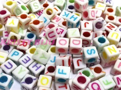 Miçanga Dadinhos Infantil Alfabeto Letras Confecção De Pulseiras