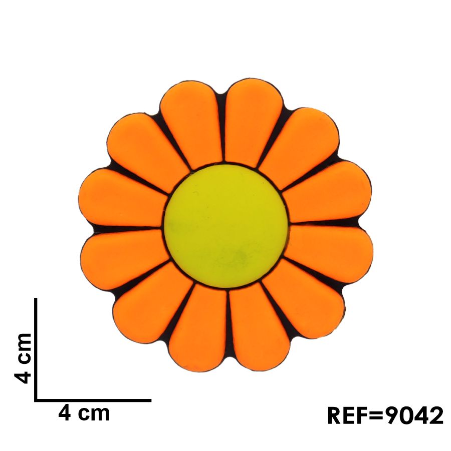 Aplique Bola Amarela com Preto Emborrachado 4cm